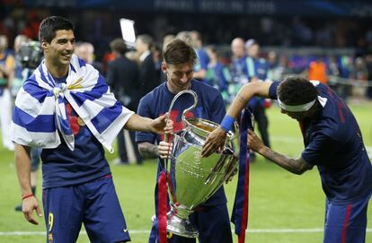 Messi,Neymar y Luis Suarez