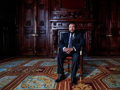 Félix Ulloa, vicepresidente de El Salvador, el lunes en Casa de América, en Madrid.