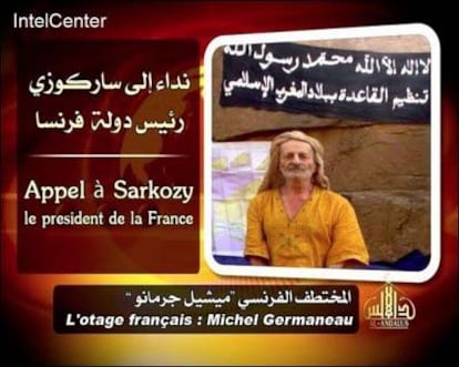 Michel Germaneau, el rehén francés, en una imagen difundida por Al Qaeda.
