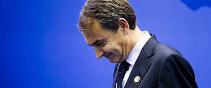 José Luis Rodríguez Zapatero, antes de la rueda de prensa ofrecida en Seúl, donde asiste a la cumbre del G-20.