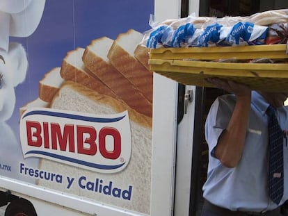 Un repartidor de Bimbo en Ciudad de México. 