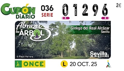 Décimo del Cupón diario de la ONCE del lunes 20 de octubre de 2025