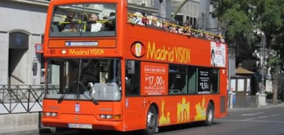 Bus tur&iacute;stico de Madrid cuando la concesionaria era Madrid Visi&oacute;n.