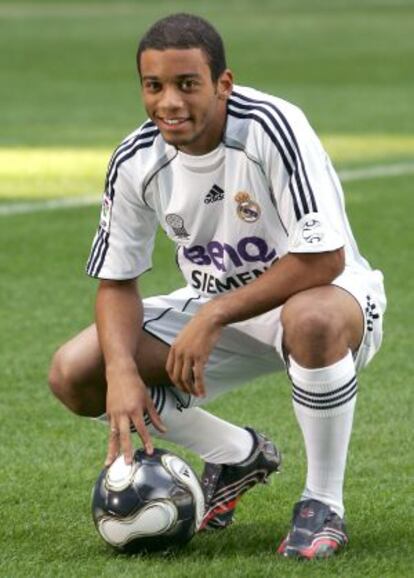 Marcelo en su presentación como madridista, en noviembre de 2006.