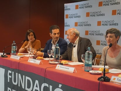 Los participantes en el debate sobre el suicidio en el Fòrum Pere Tarrés