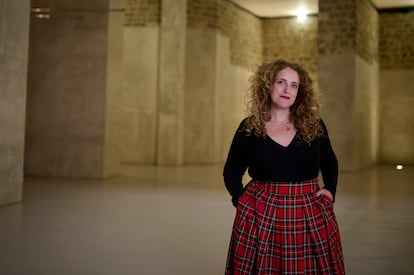 La soprano Raquel Andueza, en el Palacio de Congresos y Auditorio Baluarte, en Pamplona, el 28 de febrero.