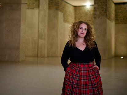 La soprano Raquel Andueza, en el Palacio de Congresos y Auditorio Baluarte, en Pamplona, el 28 de febrero.