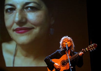 Marina Rossell, en el homenaje a Dulce Chacón en el Círculo de Bellas Artes de Madrid.