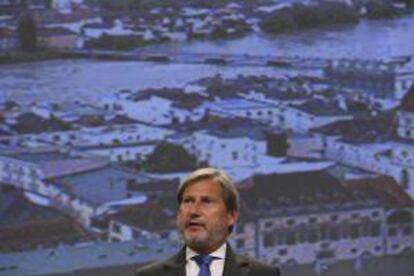 El comisario de Política Regional de la Unión Europea, Johannes Hahn. EFE/Archivo
