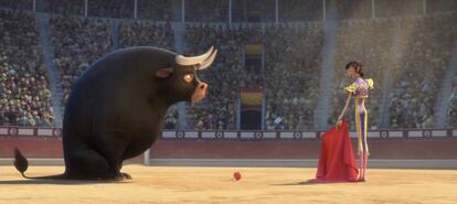 Ferdinand y el torero El Primero, en la película.