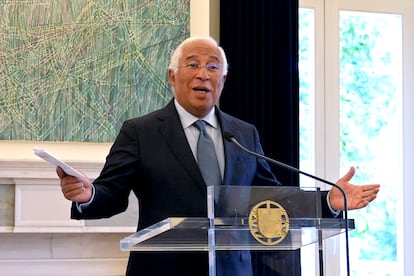António Costa, este martes en la rueda de prensa en Lisboa en la que ha anunciado su dimisión como primer ministro de Portugal.