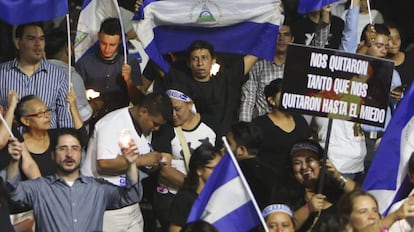 Protesta en Managua, Nicaragua, contra el gobierno, el pasado miércoles.