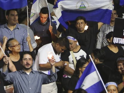 Protesta en Managua, Nicaragua, contra el gobierno, el pasado miércoles.