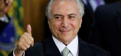 El presidente interino de Brasil, Michel Temer.