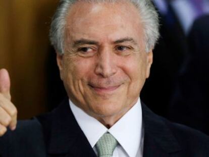 El presidente interino de Brasil, Michel Temer.