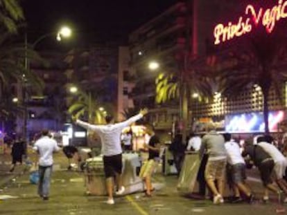 Altercados en Lloret de Mar en la madrugada del 10 de agosto 2011.