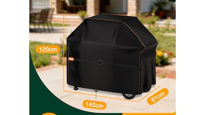 Barbecue cover on white background