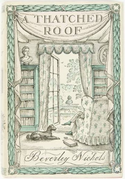 Diseño de Whistler para la cubierta de ‘A thatched roof’ (1933), de Beverly Nichols.