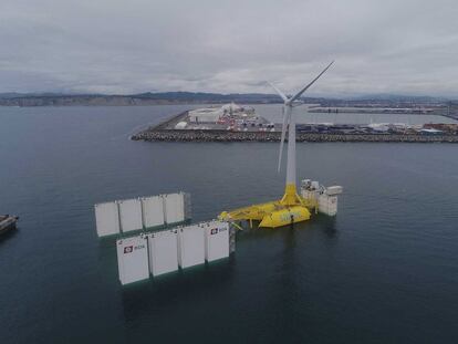 Prototipo de turbina flotante de Saitec.