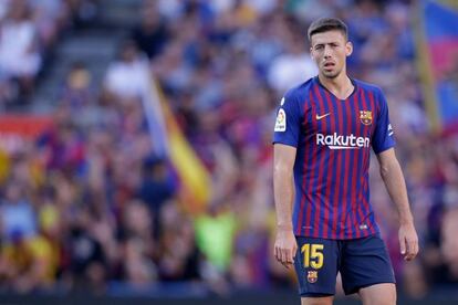 Lenglet, en el último duelo del Barça ante el Athletic. 