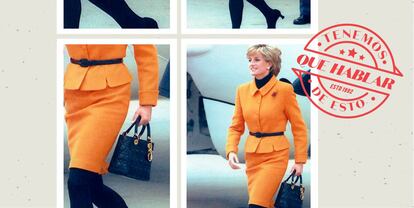 Lady Di con su bolso Lady Dior.