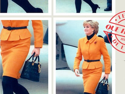 Lady Di con su bolso Lady Dior.