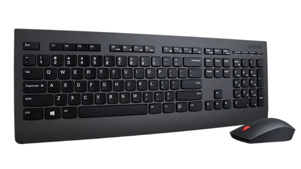 Combo de teclado y ratón inalámbricos, de Lenovo.