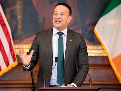 El primer ministro irlandés, Leo Varadkar, el viernes durante un acto en Washington.