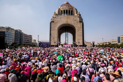 La marcha convocada bajo el eslogan "El INE no se toca", el domingo pasado en Ciudad de México.