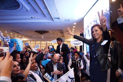 Josefina Vázquez Mota, candidata del PAN, tras el debate.