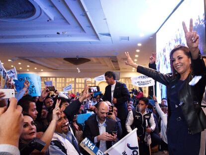 Josefina Vázquez Mota, candidata del PAN, tras el debate.