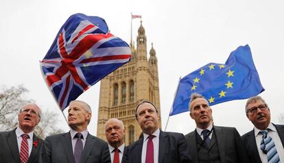 Miembros del Partido Unionista Democrático (DUP), en Westminster.