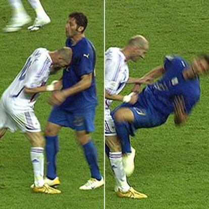 Secuencia del cabezazo de Zidane a Materazzi.