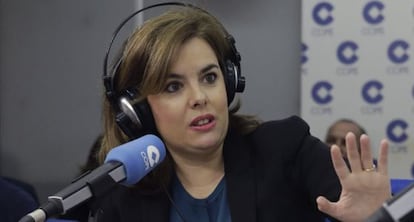 Soraya S&aacute;enz de Santamar&iacute;a, en la Cope.