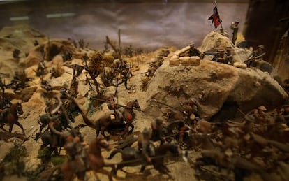 El diorama que evoca la batalla del Somme.