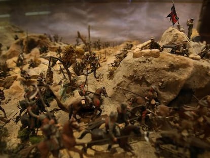 El diorama que evoca la batalla del Somme.