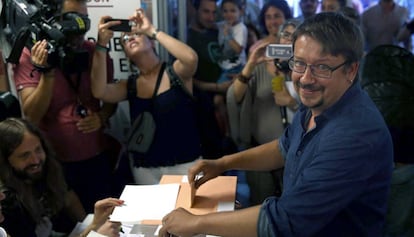 El candidato por Barcelona de En Com&uacute; Podem, Xavier Dom&egrave;nech.