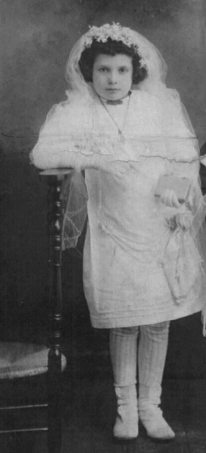 María Alonso Ruiz, de niña