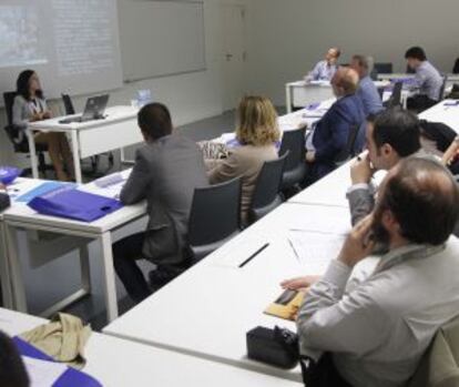 Una de las conferencias del congreso de americanistas celebrado en la Universidad de Deusto.