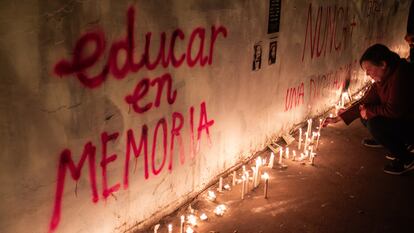 Acto de recuerdo el pasado día 11 en el Estadio Nacional de Chile, que se convirtió en el mayor centro de tortura y encarcelamiento tras el golpe de Estado de Pinochet.