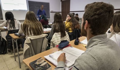 Alumnos de un instituto de la Comunidad Valenciana.