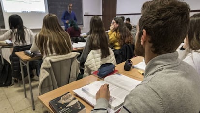 Alumnos de un instituto de la Comunidad Valenciana.