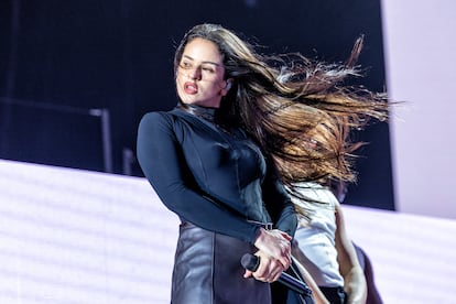 Rosalía durante su actuación en la pasada edición del Primavera Sound Madrid, en junio.