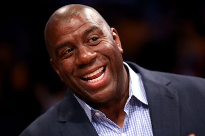 Magic Johnson, en el Staples Center