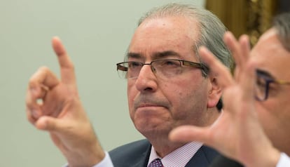 Cunha, em sessão da CCJ que julgou o recurso contra sua cassação.