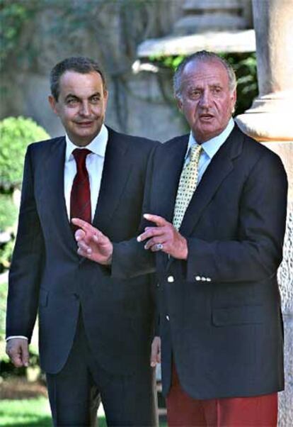 Zapatero y el Rey, ayer en Mallorca.