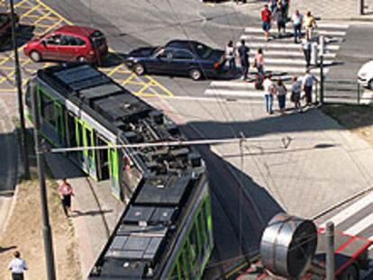 Accidente de un tranvía y un camión