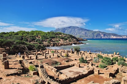 Tipasa, una ciudad romana en la costa de Argelia.