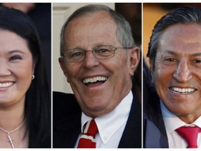 Los candidatos a la presidencia de Perú (Izq. a Der.): Ollanta Humala, Keiko Fujimori, Pedro Pablo Kuczynski y Alejandro Toledo