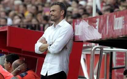 Luis Enrique, en el Sánchez Pizjuán.